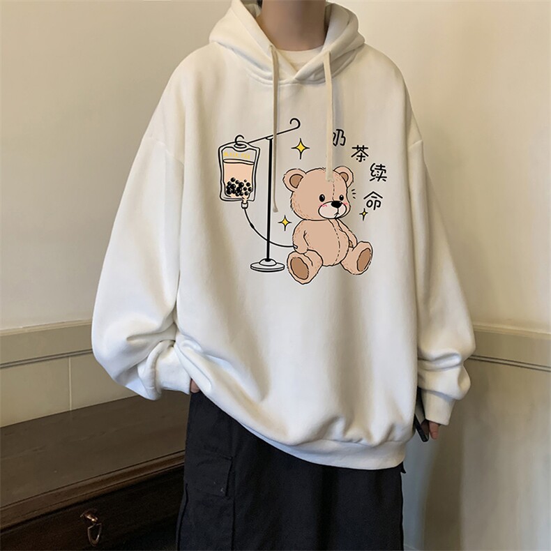 纯棉连帽卫衣男大码运动帽衫宽松薄WY2194-P35 加绒款-P40图片