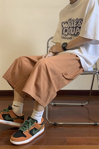织带拼接工装七分裤男夏季美式宽松速干短裤-B241-A921TP38控59图片