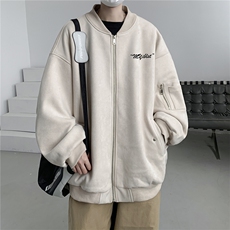 23秋款美式复古麂皮绒飞行棒球服男女夹克外套JF3301-P80控108，男装夹克，电商B370