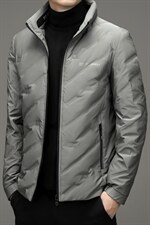 90白鸭绒中年男士休闲立领羽绒服保暖防寒羽绒开衫男HB9911-P235，男装羽绒服，电商B212（原钱塘6029）