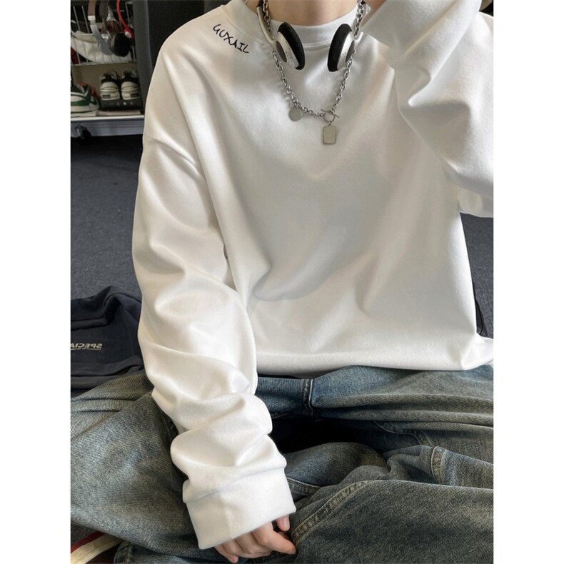 德绒长袖T恤潮流高领内搭高级感宽松打底衫TC1050-P21【特价】图片