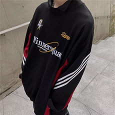 美式复古刺绣新款卫衣男高街秋季宽松休闲长袖上衣WY677-P42，男装卫衣，星座208-5