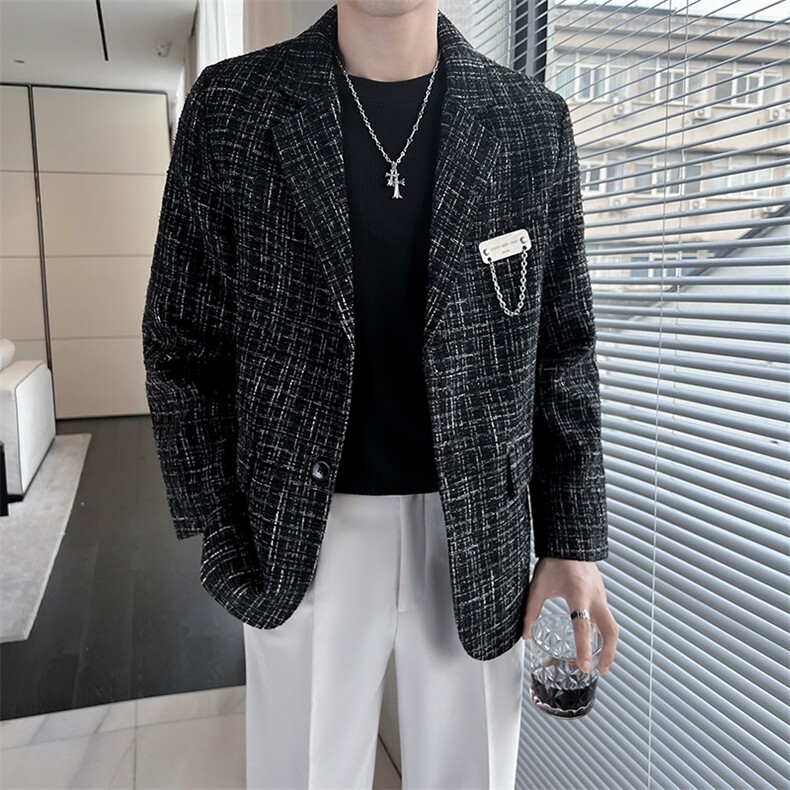 23/秋轻熟风西装外套男士韩版宽松潮流西服上衣A210-XZ09-P95,男装西服,电商A210