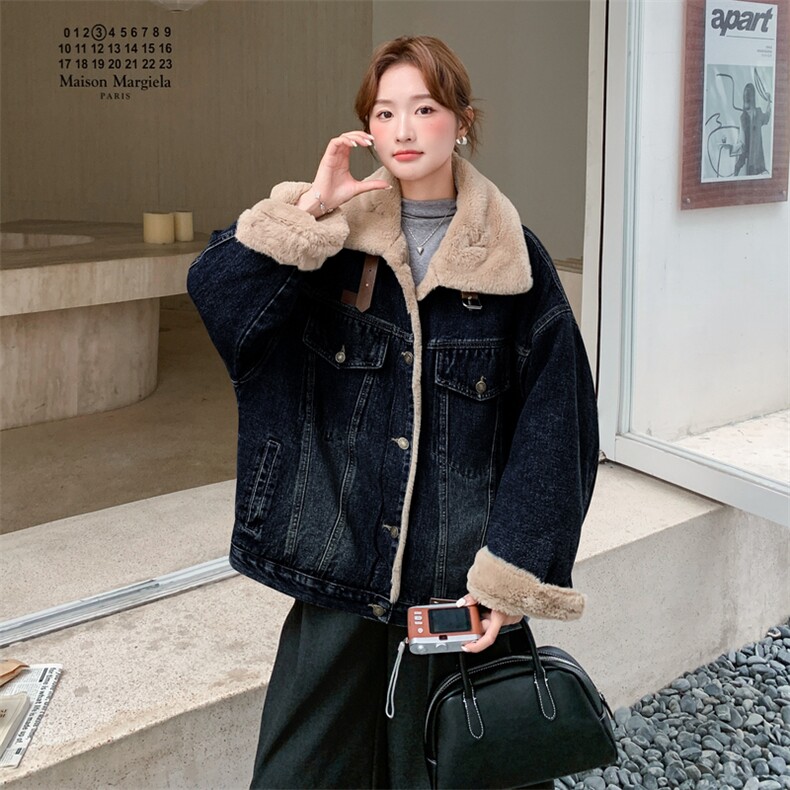 有货加绒加厚OVERSIZE牛仔外套2C090-8967-P185-K278,女装短外套,2C090