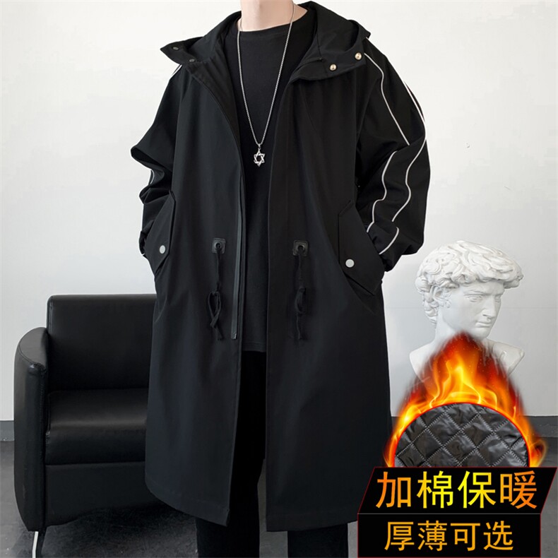 长年大货加绒风衣男中长款大衣男棉衣男F997薄P105加棉P120爆景二,男装风衣,星座401