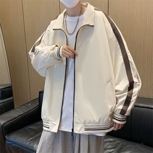 撞色拼接外套男潮牌街头宽松情侣休闲工装夹克BQ77P58图片