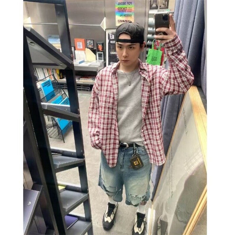 fromwrting春季新款休闲宽松长袖衬衫少年感简约日系学院上衣外套，男装衬衫，星座710