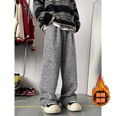 01小香风粗毛呢阔腿裤休闲裤纯色阔腿裤XZ211-1-K2360-P65加绒P75，男装卫衣，星座211-1