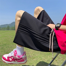 纯色直播抖音得物品质侧拼运动男中裤五分休闲短裤K301P30控48，男装牛仔裤，电商C408(原B339-1)