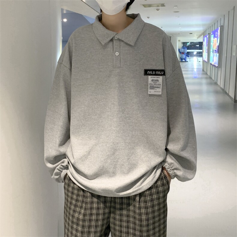 男春季华夫格夹克外套polo衫长袖C009P30图片