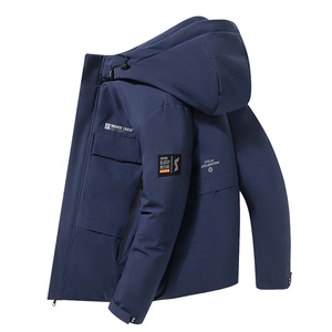 外贸夹克工装羽绒服短款派克服男士冬季连帽韩版外套YR3315-p120图片