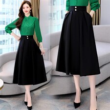 假两件连衣裙女2025年春秋新款高级感时尚气质印花长裙潮，女装半身裙，卡杰菲