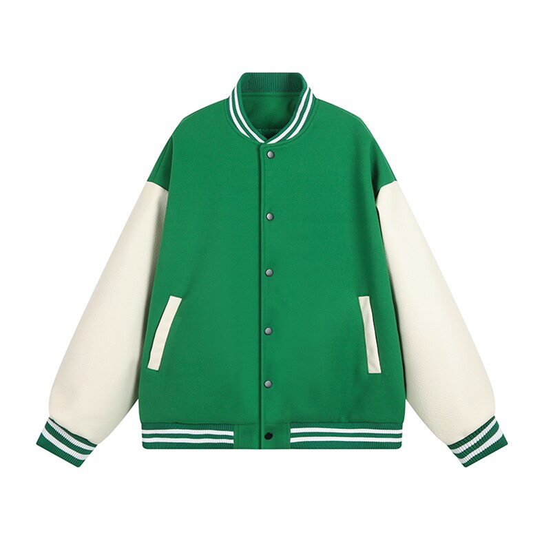 数据复古棒球领拼接夹克宽松情侣外套街头棒球服JK2709P65,男装夹克,电商A128
