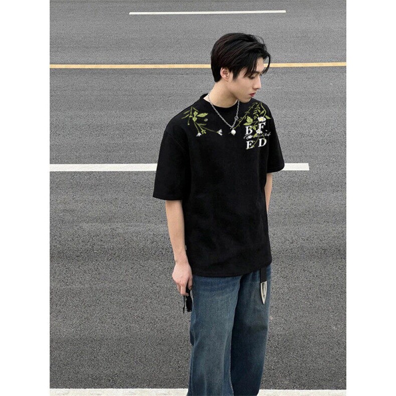 XZ809A/BBBT28/P20/控38重磅印花美式复古圆领T恤,男装T恤,星座809A(原222-1)
