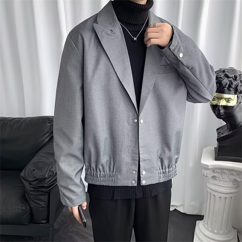 W04-P50 男士时尚休闲单西外套2025秋季新款职业正装西服图片