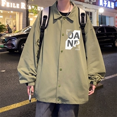 电商DSA028-JKB21L132TP452024新款印花港风立领夹克休闲外套男，男装夹克，电商A028