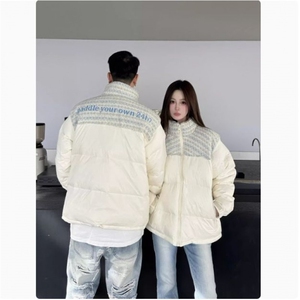 情侣小香风拼接立领棉服外套韩系加厚保暖面包服棉衣Y321-P88网图图片