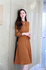 现货，春季碎花连衣裙，女装连衣裙，金典明美