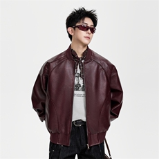 机动皮夹克潮牌立领防水皮夹克男士休闲外套A406JK5619P88，男装夹克，星座309（原A406）