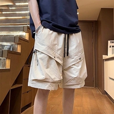 W9759-P35网图现货工装短裤男款夏季大口袋宽松休闲五分裤，男装牛仔裤，星座1608-2