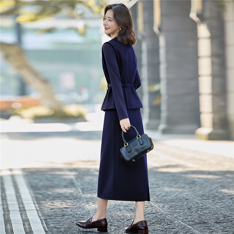 现货！2025秋季新款套装女时尚气质时髦洋气三件套裙,女装套装/套裙,魅影