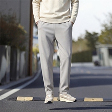 修身小脚裤男春直筒修身弹力夏纯色松紧腰运动裤休闲裤BK901-P58，女装休闲裤，星座310A-4