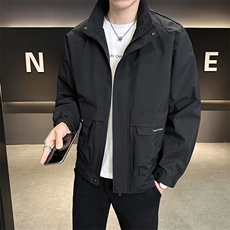 春秋潮流休闲百搭外套男士休闲立领大口袋户外夹克宽松2524-P50，男装夹克，星座1403A
