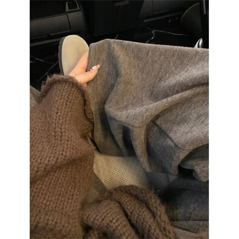 时尚糯米裤女款秋冬新款适合胖mm的裤子宽松美拉德阔腿休闲裤潮流,男装休闲裤,星座506A