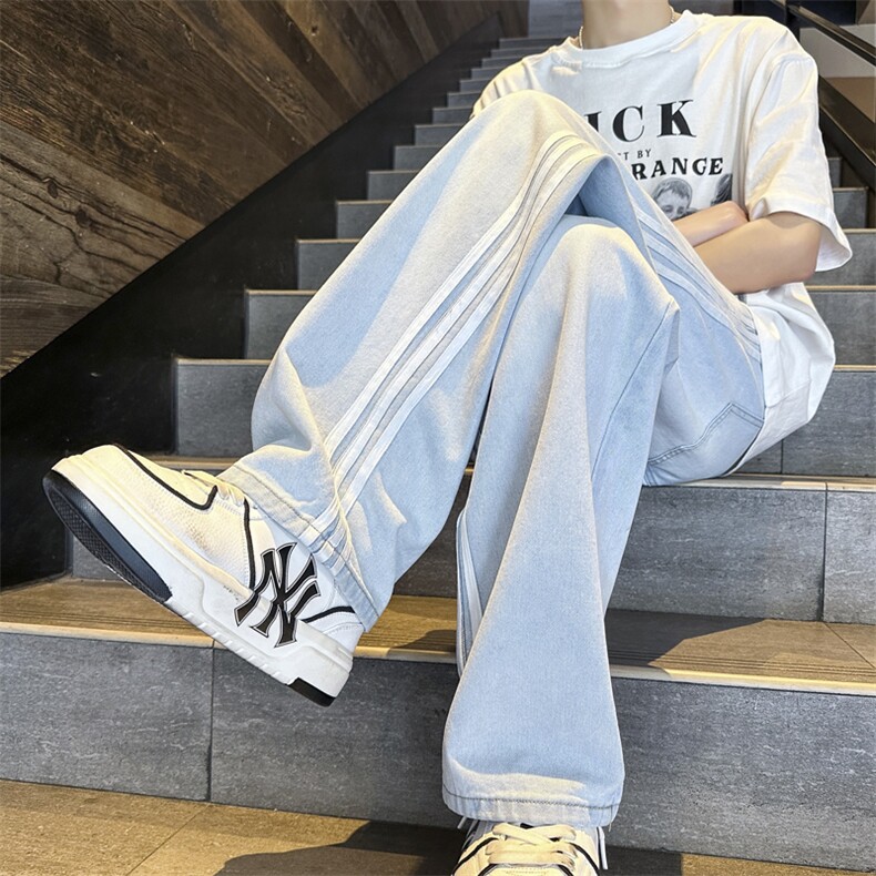 松紧腰三条杠牛仔裤B342-Z600-特P45控78,男装牛仔裤,电商B342