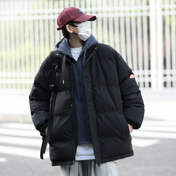 WT08假两件棉服男加厚保暖棉衣外套日系潮牌连帽棉袄,男装棉衣,星座308A-1（原309B-1）