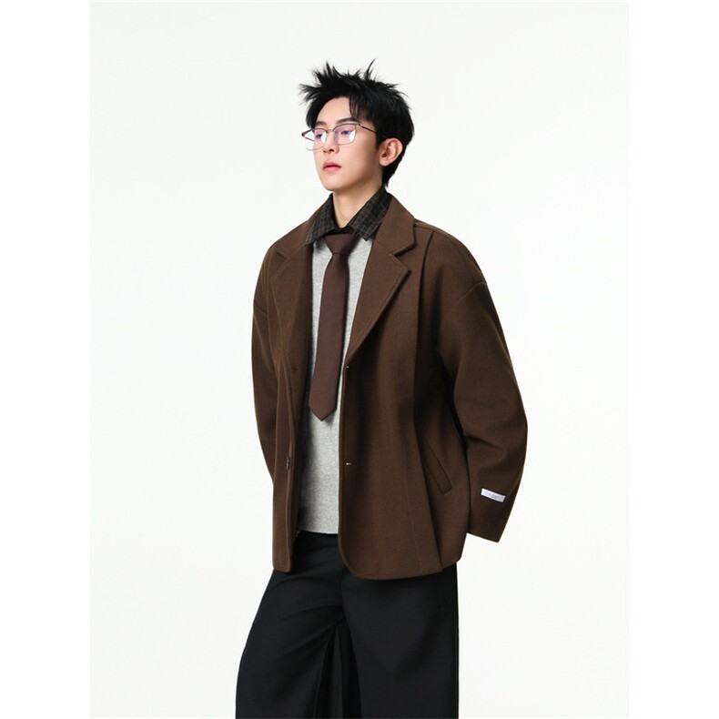 加棉加厚西装短款毛呢大衣风衣504-F21-P75控118(加棉P85控128),男装风衣,星座504