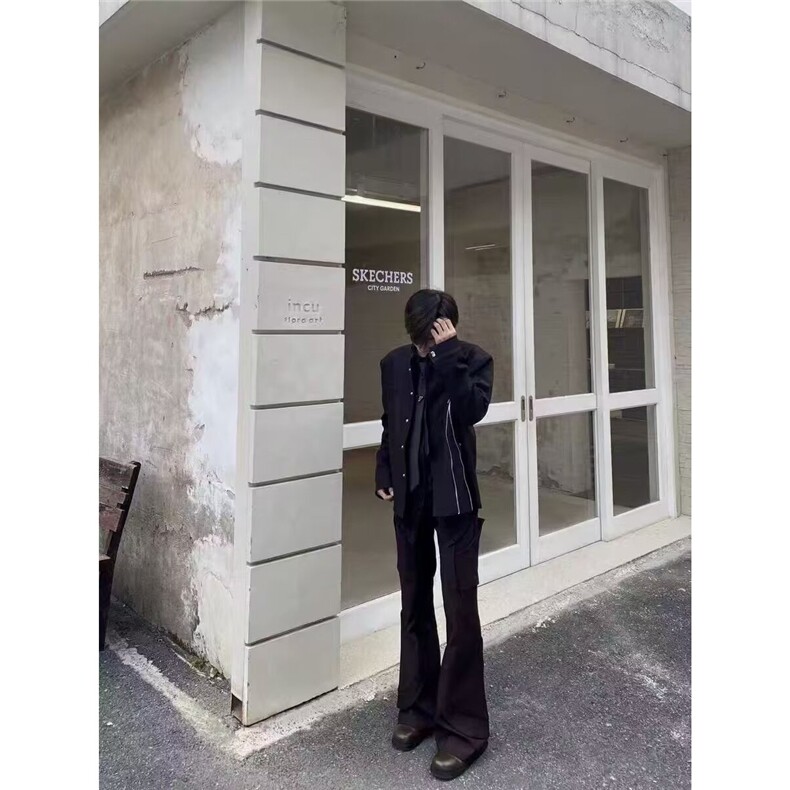 新款文艺百搭棒球领短款夹克男女潮牌衣服春秋美式复古工装外套,男装夹克,星座506A