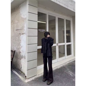 新款文艺百搭棒球领短款夹克男女潮牌衣服春秋美式复古工装外套图片