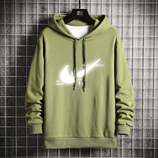 WY2111-P40加绒P45纯连帽卫衣男大码运动帽衫宽松薄外套，男装卫衣，电商A040A