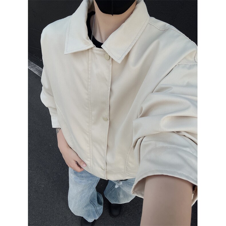 港风秋款男夹克衫拼接宽松休闲外套JK442P62,男装夹克,星座1013-1