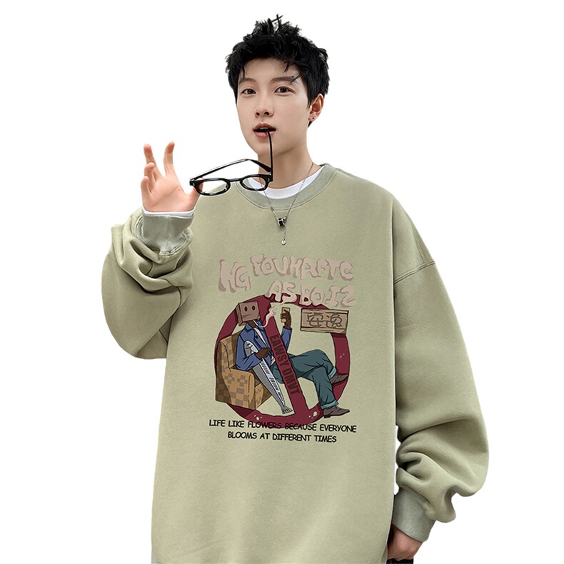 ！圆领卫衣男长袖T恤男WY154-P28加绒款（JR）-P33控价:49,男装卫衣,电商B367