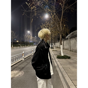 自家图，博主风cleanfit外套男短款美式复古飞行员夹克JK2404-P95