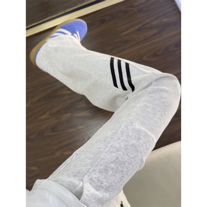 宽松直筒卫裤男束脚长裤重磅情侣条纹三杆休闲裤513ACK2359P36,男装休闲裤,星座513A
