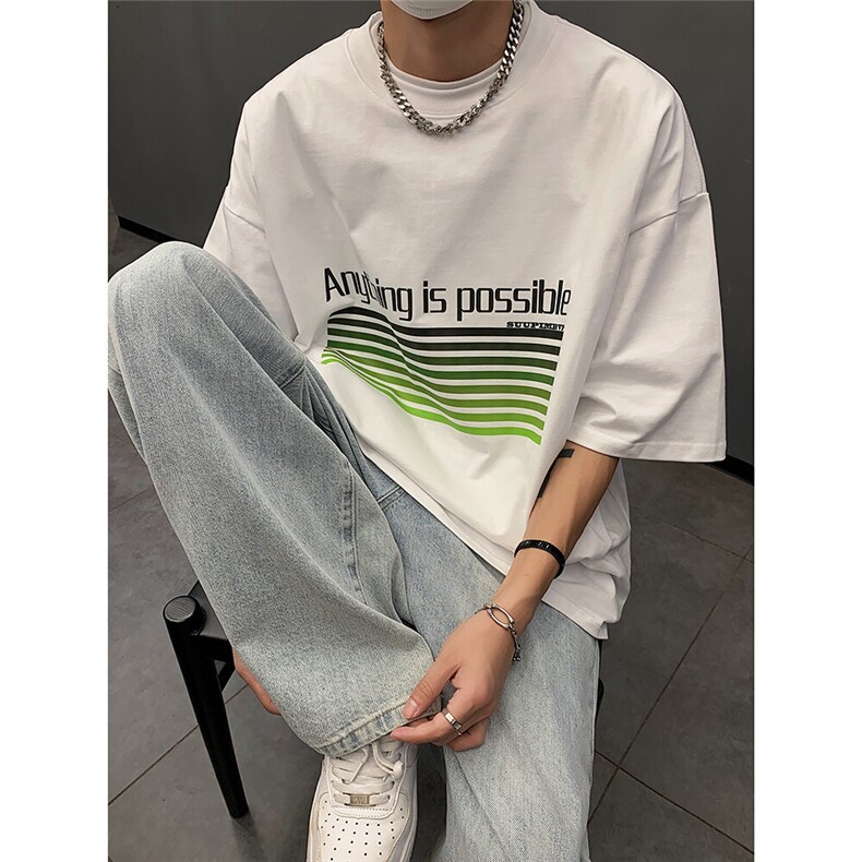 403-TX01-P35 控48 260克重磅双纱纯棉短袖T恤图片