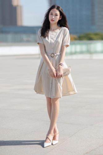 小领子可以脱卸学院风走一个现货，女装，千浪依族