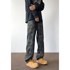 美式潮牌宽松直筒长裤2024春季新款迷彩工装裤男现货K7755-P45，男装工装外套，星座512-3