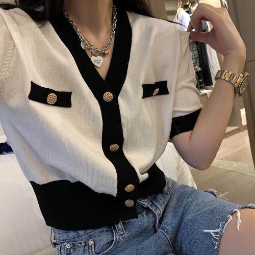 小香风拼色针织，女装，XTZ style