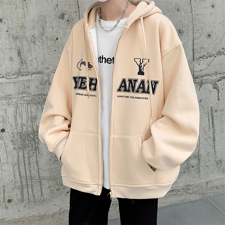抖音供货、复合重磅360克现货开衫卫衣宽松D223A-KS2304-特P45,男装卫衣,电商019-1