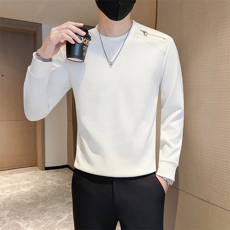 店主风秋冬季男士简约时尚套头卫衣男修身301A-1/W01/P58控78,男装卫衣,星座301A-1