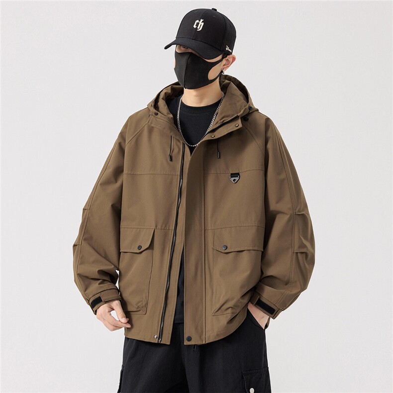 现货8503-P75大码控138春季大码户外连帽夹克外套,男装夹克,星座209