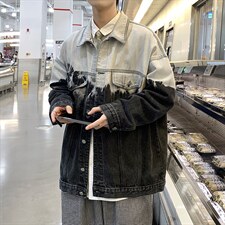 潮流牛仔夹克潮男春季夹克J2161P75图片