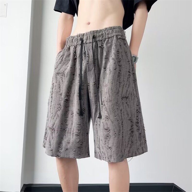 运动裤休闲裤短裤文艺时尚潮牌夏季潮宽松型百搭L650P32图片