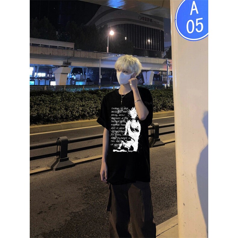 欧美高街重磅短袖t恤ins潮牌潮流vintage美式复古七分袖,男装T恤,星座310A-4