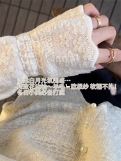 秋冬小香风别致羊毛衫女宽松纯色内搭蕾丝花边毛衣针织打底衫洋气，女装针织衫/毛衣，晨旭羊绒