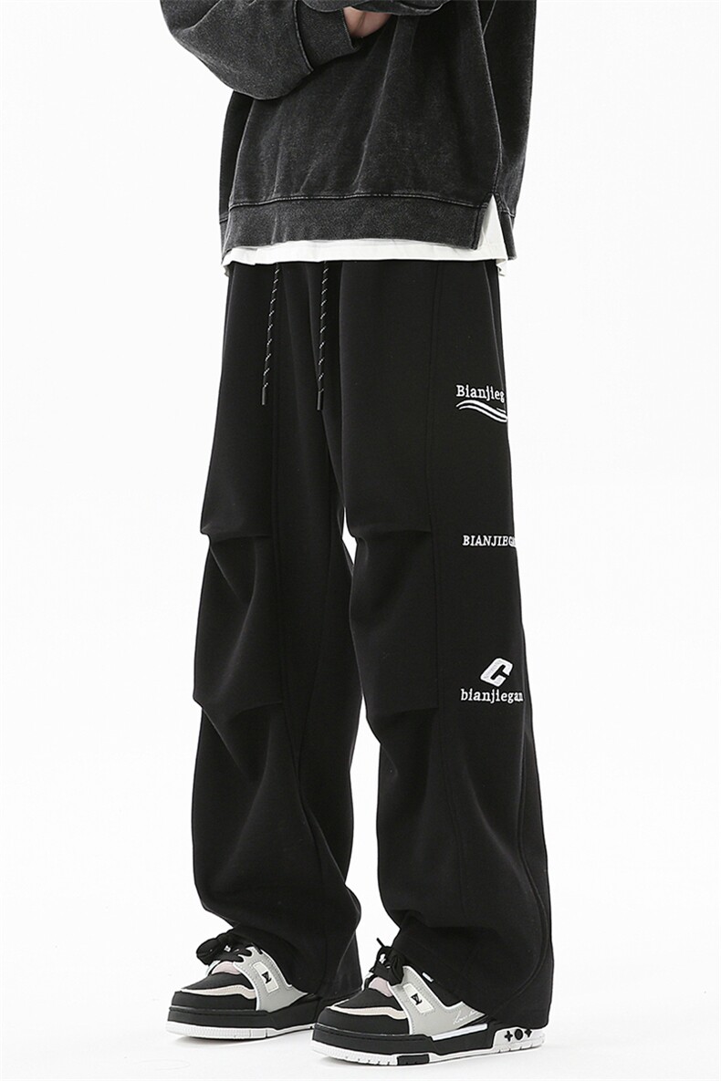 大人气港风百搭秋冬新款男卫裤宽松X416B-1-KL919-P55控88,男装休闲裤,星座416B-1
